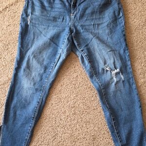 Ava & Viv Blue Distressed Skinny Jeans